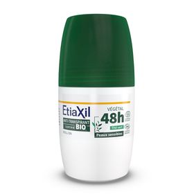 ETIAXIL - Anti-transpirant Deodorant - Matige transpiratie - Biologisch gecertificeerd - Oksels - 48u - Groene thee geur - Roll On