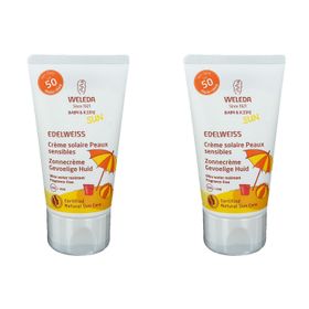 WELEDA Crème solaire Peaux sensibles à l’Edelweiss bio SPF50 x2