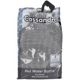 Cassandra Bouillotte Housse Tricot Gris 1.8L