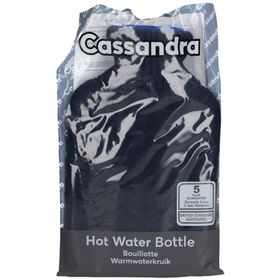 Cassandra Warmwaterkruik Hoes gebreid blauw 1.8L