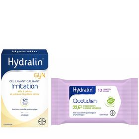 Hydralin® Gyn Irritatie Kalmerende Reinigingsgel + Dagelijkse Milde Biologisch Afbreekbare Doekjes