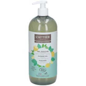 CATTIER Gel douche 1L sans sulfate - Parfum Citron - Menthe