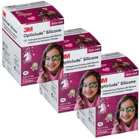 3M Opticlude Silicone Pansement Orthoptique Midi Girls 5,3 x 7 cm 2738PG50