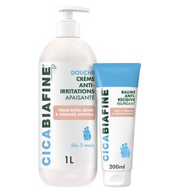 CicaBiafine Hydraterende Anti-irritatie Douchecrème + Cicabiafine Voedende Anti-irritatiecrème