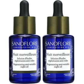 SANOFLORE Nuit Merveilleuse gecertificeerde biologische anti-rimpel droge gezichtsolie 30ml