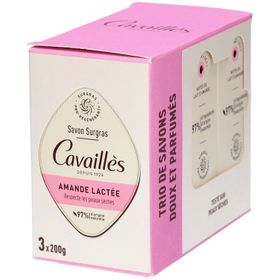 CAVAILLES Voedende zeep met melkachtige amandel x3