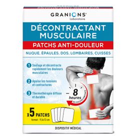 Granions® Laboratoire Spierontspanner pijnstillende pleisters