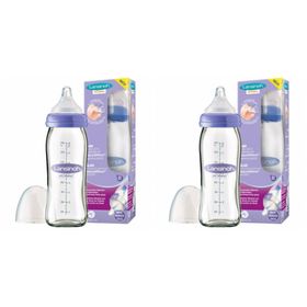 Lansinoh Natural Wave glazen zuigfles + speen