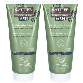 CATTIER  Gel douche 3 en 1 Homme