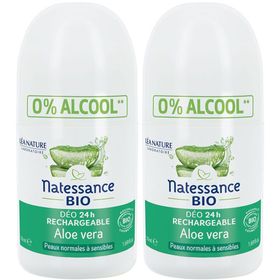 Natessance Organic Aloe Vera Roll-On Deodorant Alcohol- en Aluminiumzoutvrij