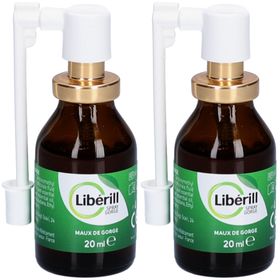 LIBERILL, Spray maux de gorge 20ml, aux ingrédients d'origine naturelle et à l'extrait d'érysimum, Vegan. Dès 12 ans. Dispositif médical.