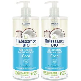 Natessance Gel Douche à l'Eau de Coco Certifié Bio pH Physiologique