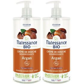 Natessance Crème de Douche Argan Bio et Fleur d’Oranger Peaux Sèches