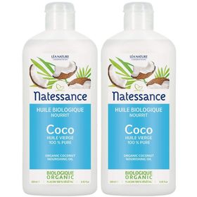 Natessance Huile de Coco Vierge Bio 100 % Pure Première Pression à Froid