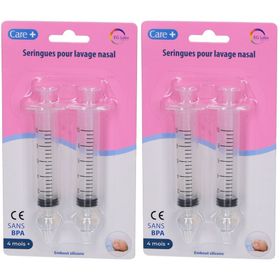 Care+ Seringues nasales bébé dès 4 mois- 10 ml, lot de 2