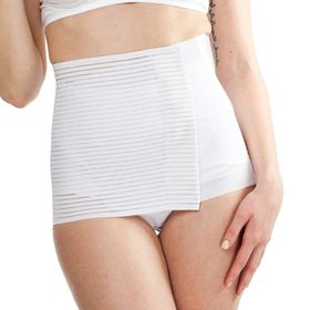 MYSANITY Ceinture postnatale respirante à côtes, blanc
