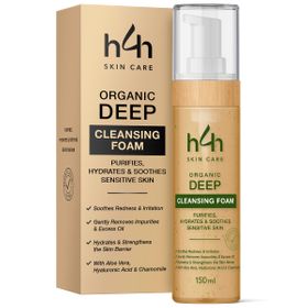 H4H Naturals® Mousse Nettoyante Visage Bio pour Peaux Sensibles