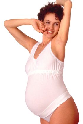 MYSANITY Débardeur de maternité avec soutien abdominal, blanc