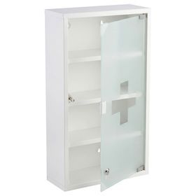 KARAT Medicijnkast Allen - Afsluitbare medicijnkast glazen deur wit 60 x 30 cm 4 vakken