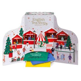 English Tea Shop Calendrier "Marché de Noël" blanc - 24 thés BIO emballés