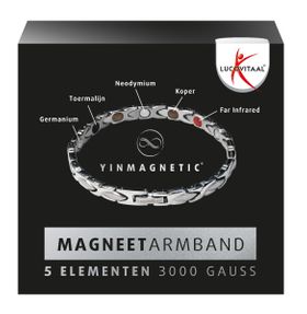 lucovitaal - Yinmagnetic Magneet Armband Zilver