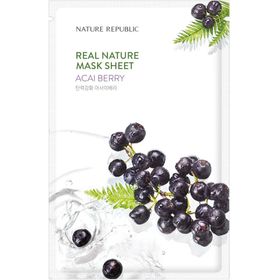 NATURE REPUBLIC Real Nature Acai Berry Sheet Mask – Masque en tissu revitalisant à l'açaï
