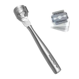 MANePed Rasoir à callosités en acier inoxydable + 100 lames