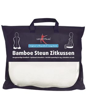 lucovitaal - Bamboe Steun Zitkussen (WIT)