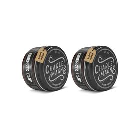 Charlemagne Pomade Concrete Clay – 100 ml – Tenue Légère – Lot de 2