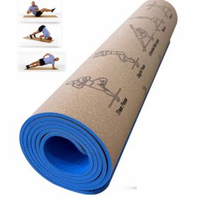 VITALIC Tapis de yoga TPE et liège – Tapis écologique extra épais pour sport