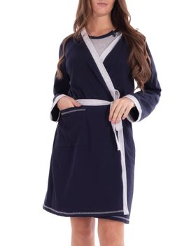 MYSANITY® Badjas van biologisch katoen, blauw