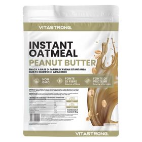 Vitastrong Flocons d’avoine instantanés Beurre de cacahuète - 1 kg, Énergie protéinée