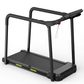 Akluer Tapis de marche pour seniors, grand écran LCD, barre d'appui longue