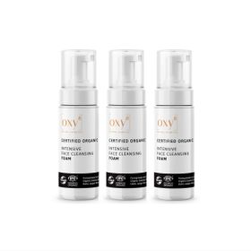 oxy8 Natural Cosmetics INTENSIVE FACE CLEANSING FOAM – Mousse nettoyante intense 3 Units