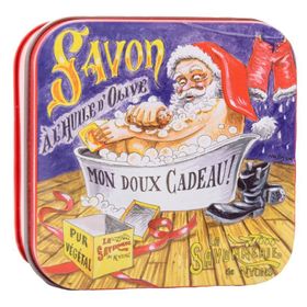 La Savonnerie de Nyons - Metalen doos met zeep - Kerstmanbadje