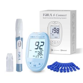FORA 6 Connect 6-in-1 Starterkit - Special Edition (Blauw) - mg/dl - The Tester