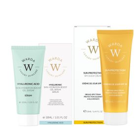 Warda Luxury Skincare Sérum à l'acide hyaluronique + Crème de jour SPF 30