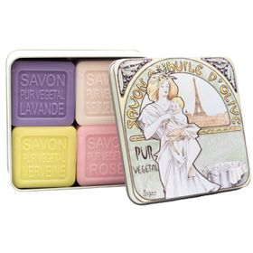 La Savonnerie de Nyons - Metalen doosje met zeep "Mucha"