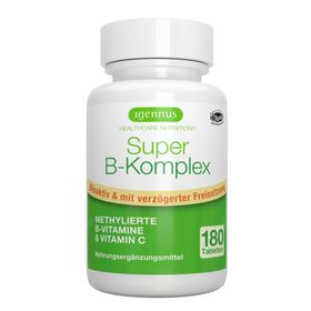 Igennus Vitamine B Complex à Haute Absorption Méthylées et Purs avec Vitamine C, Super B, Vegan