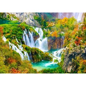 annÉe Puzzle chutes d'eau Plitvice en automne 1000 pièces