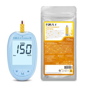 FORA 6 Connect Cholesterolmeter – Special Edition (Blauw) - mg/dl - The Tester