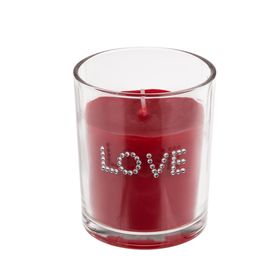 OOTB Bougie parfumée rouge (rose) en verre
