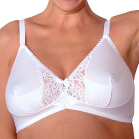 MYSANITY Zwangerschapsbeha van katoen met kant, cup C, wit