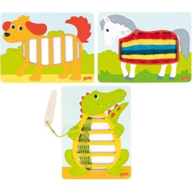 Goki Houten Weefpuzzels, 3st.