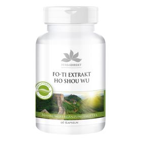 Warnke Vitalstoffe | Extrait de Fo-Ti He Shou Wu avec Bioperine®