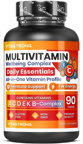 Vitastrong Multivitamine - 90 tabletten, dagelijkse energie en ondersteuning van het immuunsysteem
