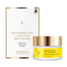 ErthSkin London Crème de jour SPF 50 + Masque en tissu au collagène