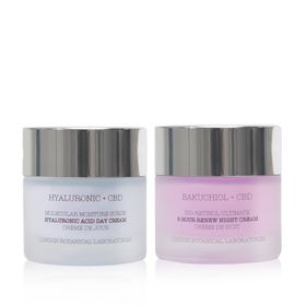 London Botanical Laboratories Crème de nuit au bakuchiol + Crème de jour à l'acide hyaluronique