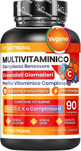 Vitastrong Multivitaminen – 90 Tabletten, 23 Actieve Voedingsstoffen