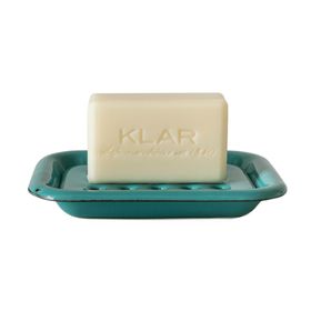 Klar Seifen - Porte-savon transparent en émail, turquoise